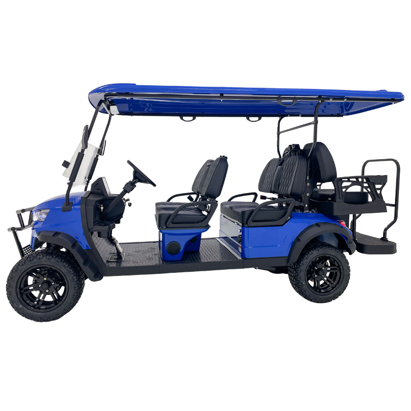 Style B 4+2 Sitze Golfwagen blau 